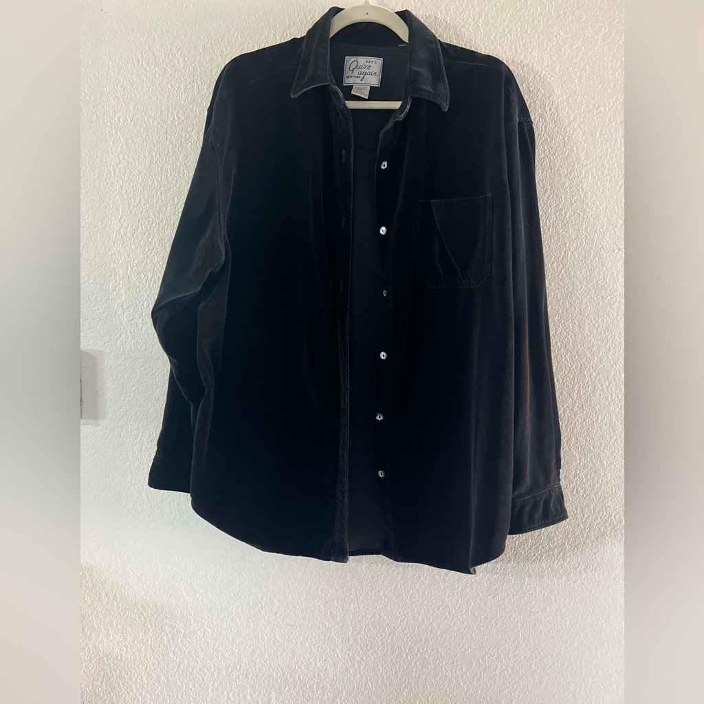 Black Oversize Button Down Blazer